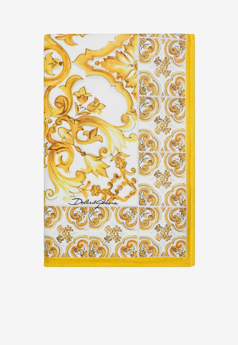 Majolica Print Beach Towel