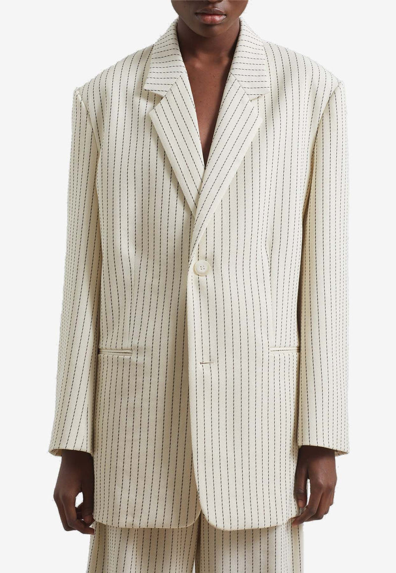 Aiden Single-Breasted Striped Blazer