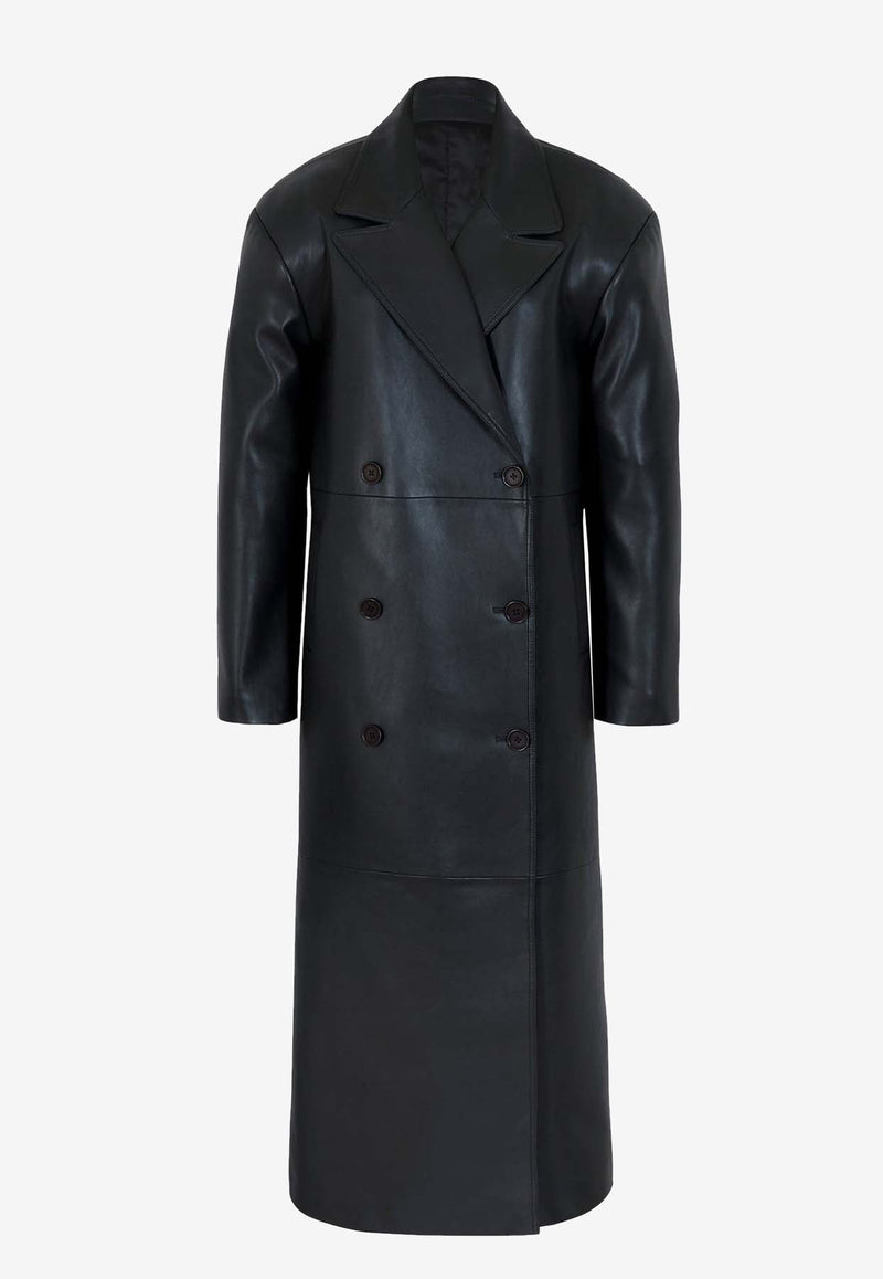 Tina Oversized Faux Leather Trench Coat