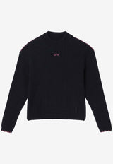 Girls OFF Stamp Wool Sweater