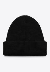 Logo Embroidered Wool Beanie