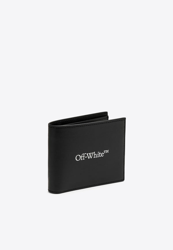 Logo Print Leather Bi-Fold Wallet