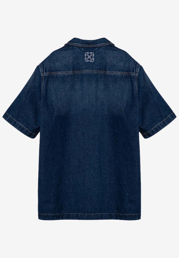 Short-Sleeved Denim Overshirt