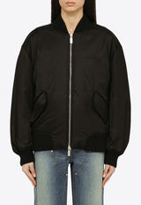 Zip-Up Padded Bomber Jacket