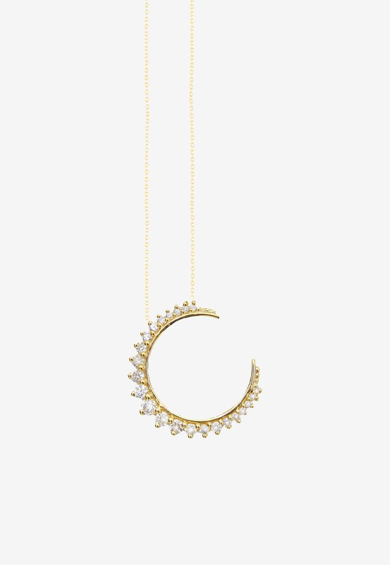 Luna Diamond Necklace in 18-karat Yellow Gold
