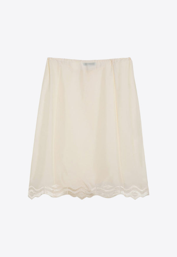 Drawstring Silk Skirt