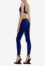 Logo Waistband Leggings in Velvet