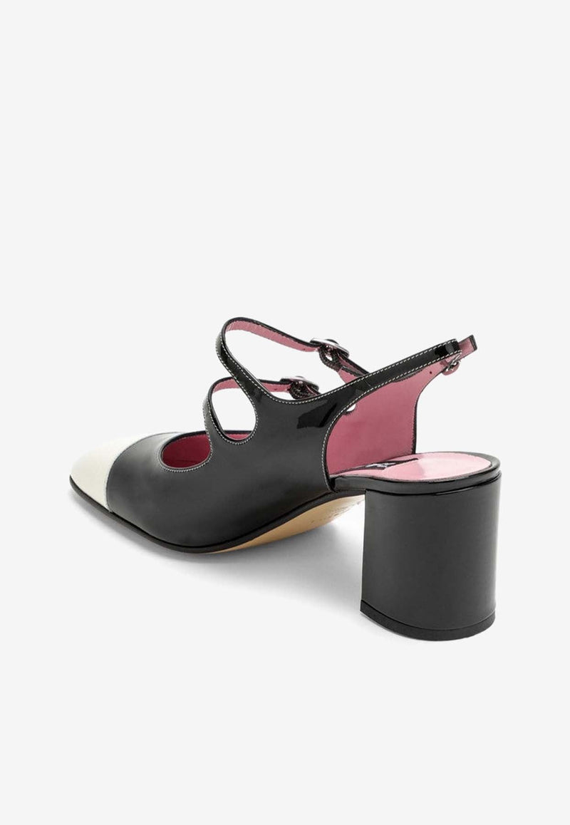 Papaia 60 Patent Leather Slingback Pumps