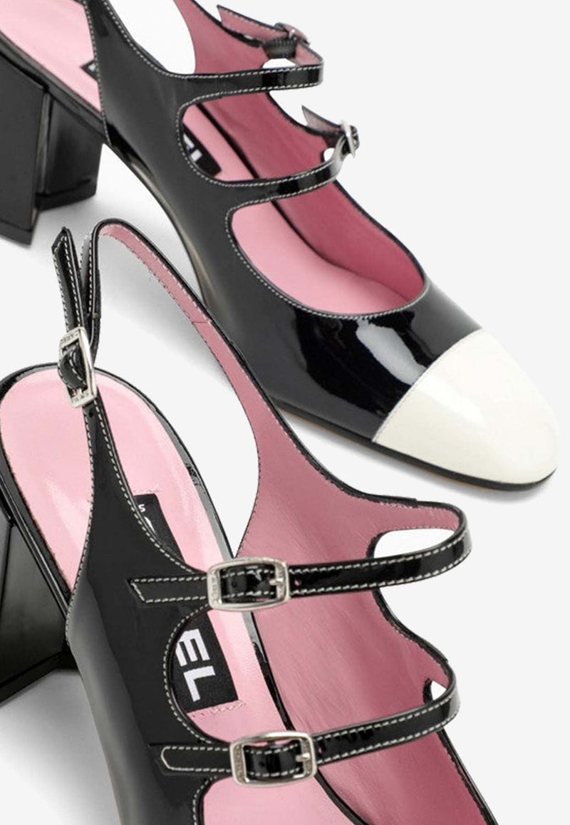 Papaia 60 Patent Leather Slingback Pumps