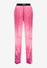 Logo Waistband Straight-Leg Pants