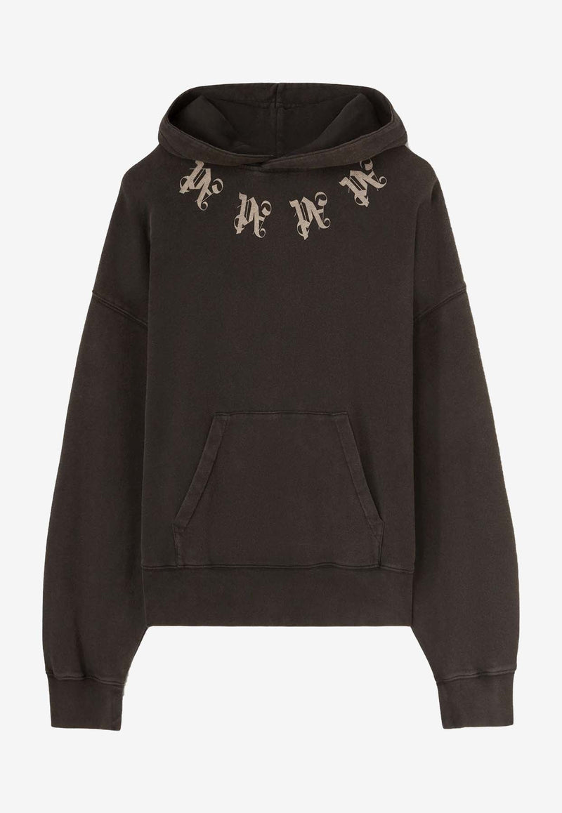 Statement Monogram Print Hooded Sweatshirt