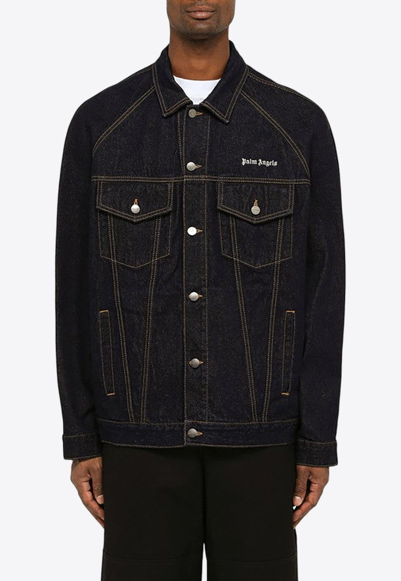 Logo-Embroidered Denim Jacket