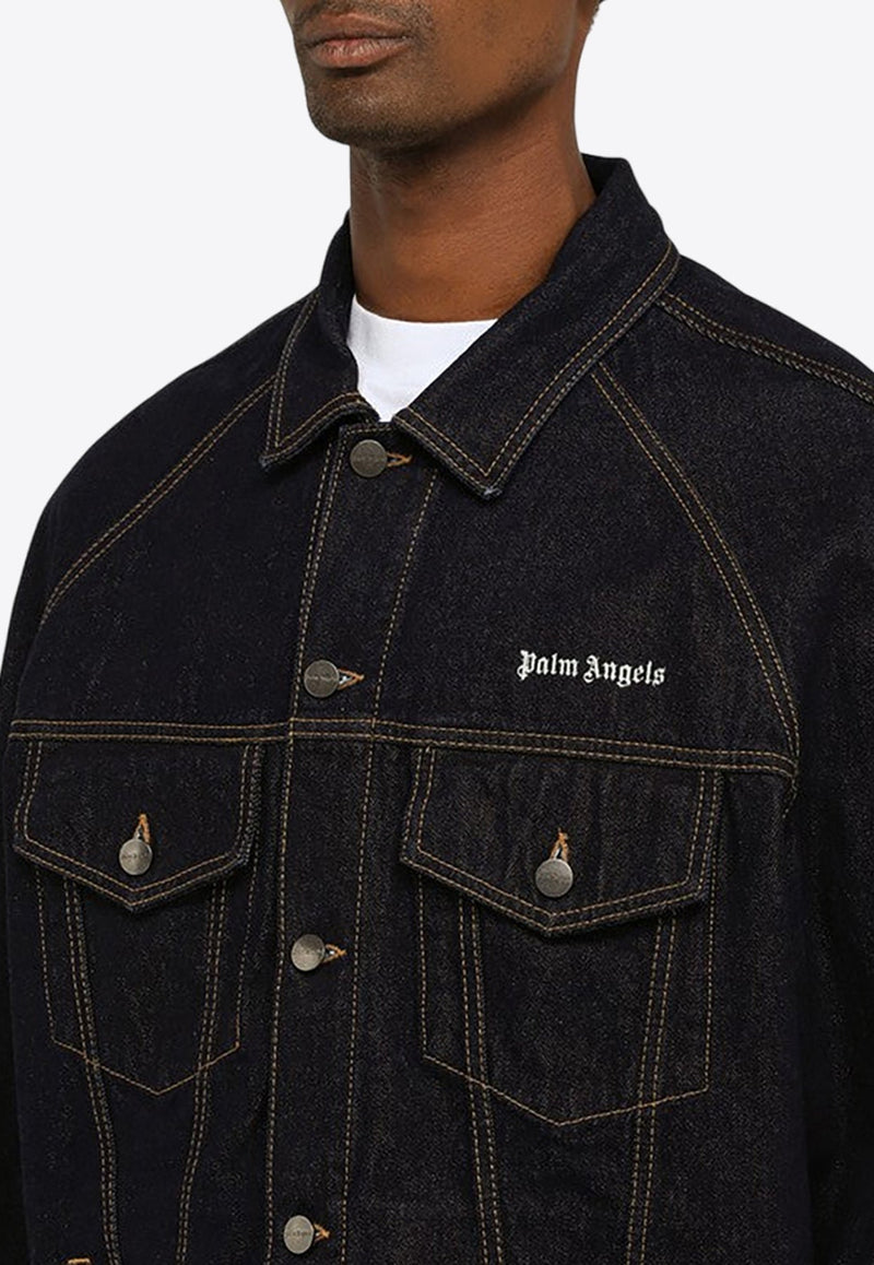 Logo-Embroidered Denim Jacket