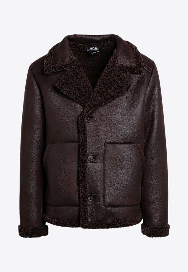 Finn Shearling-Trimmed Faux Leather Jacket