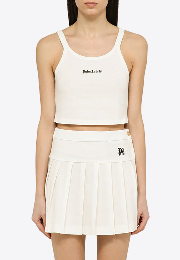 Logo Embroidered Cropped Top