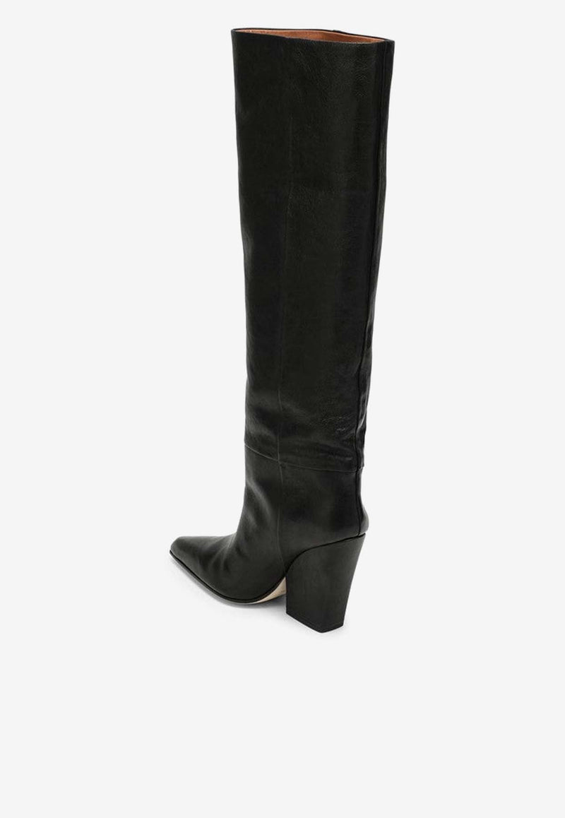 100 High-Knee Leather Boots
