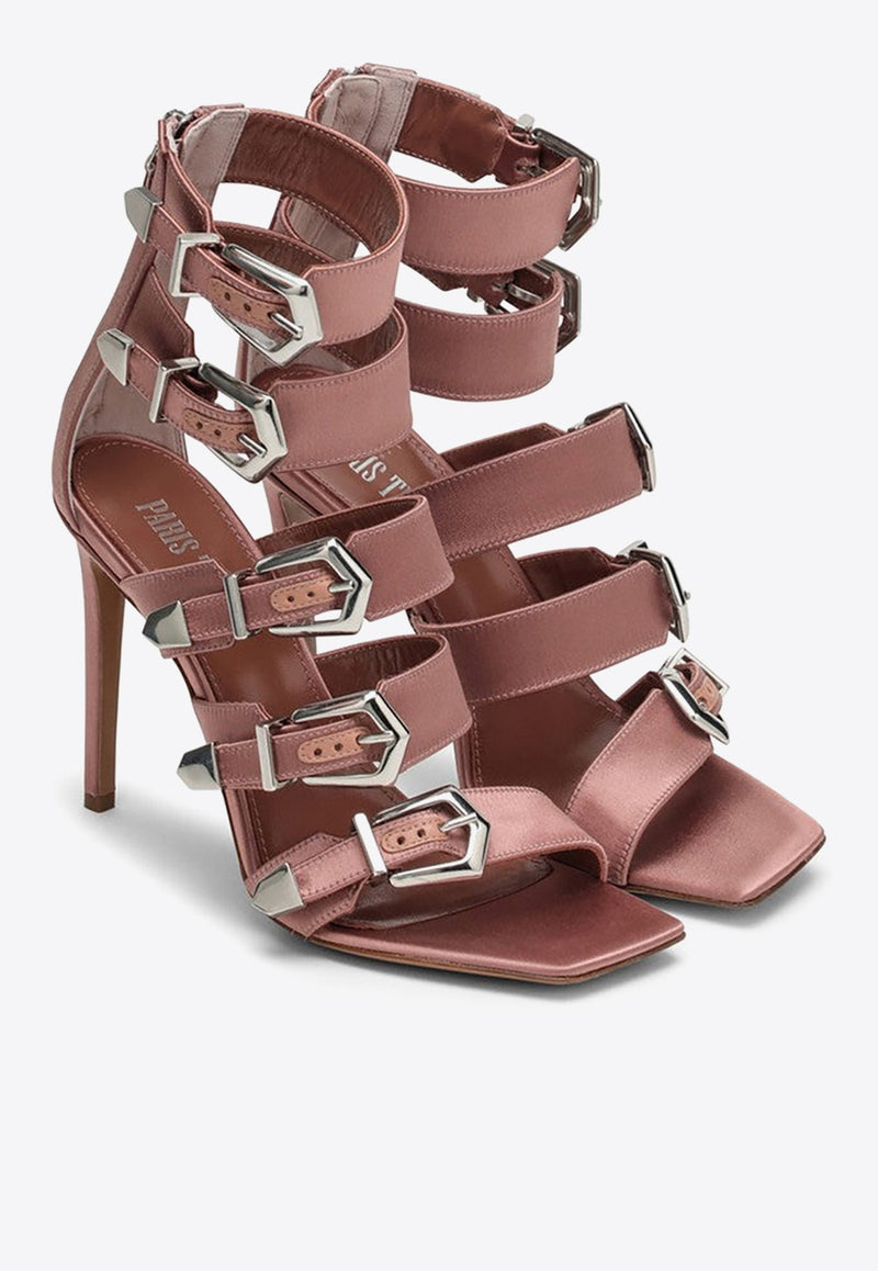 Ursula 105 Buckle-Detailed Satin Sandals