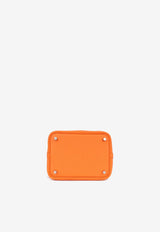 Picotin 18 in Orange Clemence Leather with Palladium Hardware