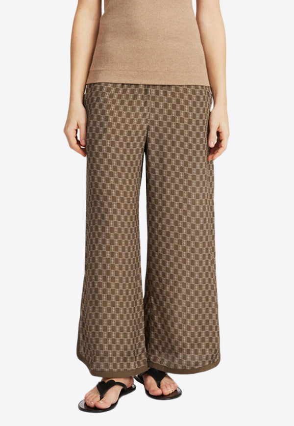 Louisan Monogram Wide-Leg Pants