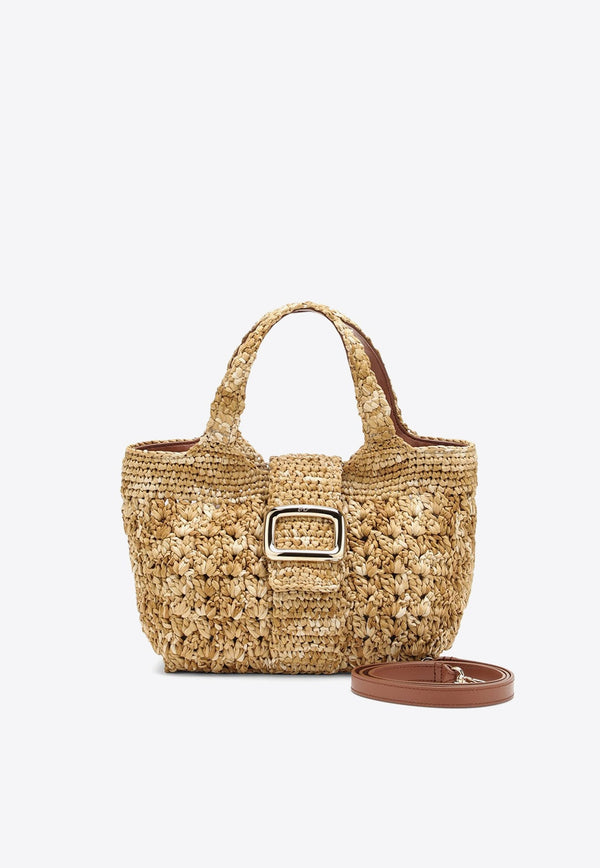 Raffia Mini Viv' Choc Top Handle Bag
