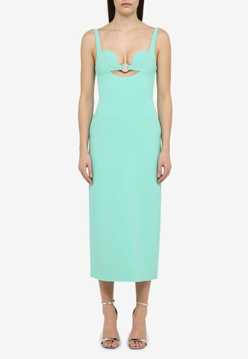 Sleeveless Fitted Midi Dress