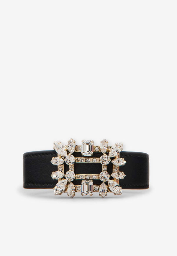 Broche Vivier Buckle Bracelet in Leather