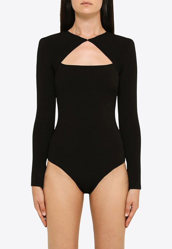 Sleeved Bodysuit with Cut-Out