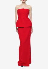 Strapless Tailored Crepe Gown