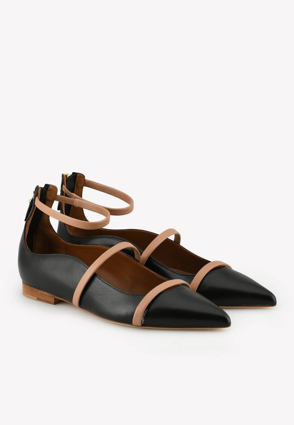 Robyn Pointed-Toe Flats in Nappa Leather