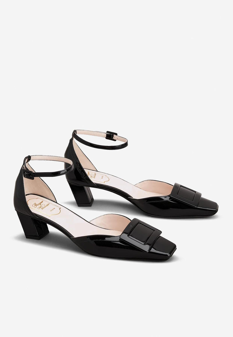 Belle Vivier 45 Lacquered Buckle Pumps in Patent Leather