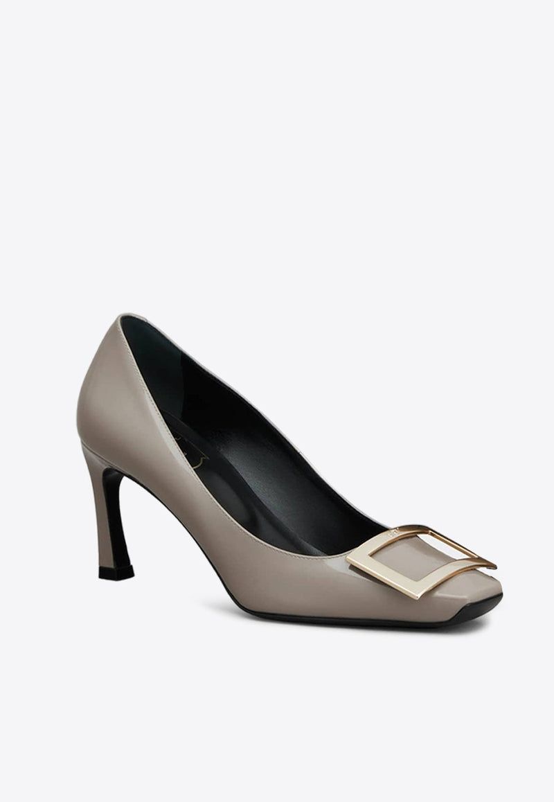 Trompette 70 Metal Buckle Pumps in Patent Leather