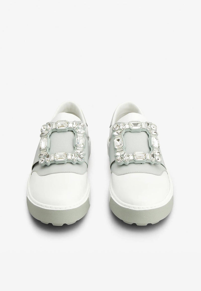 Very Vivier Strass Buckle Sneakers