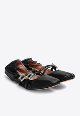 Mary-Jane Nappa Leather Ballet Flats