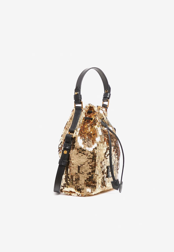 Sequin Embellished Bucket Bag