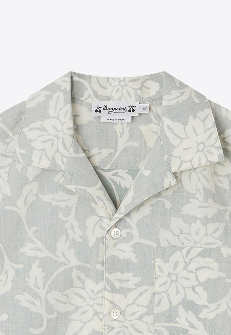 Boys Steve Floral Print Shirt