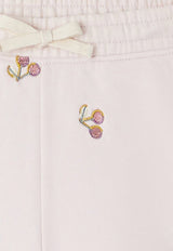 Girls Caroline Cherry Embroidered Shorts