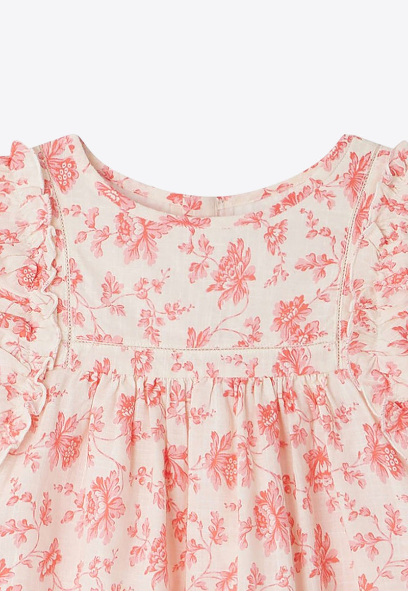 Girls Celene Floral Print Top