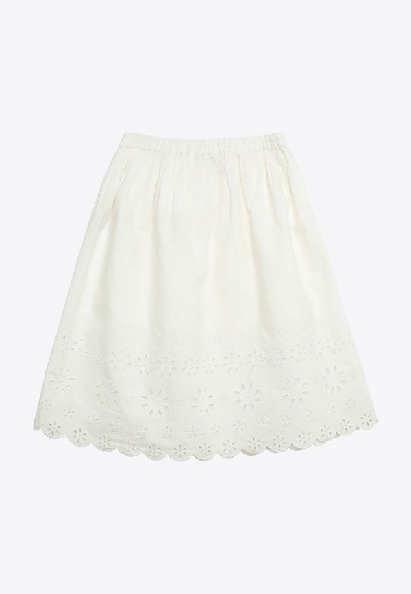 Girls Flora Broderie Anglaise Skirt