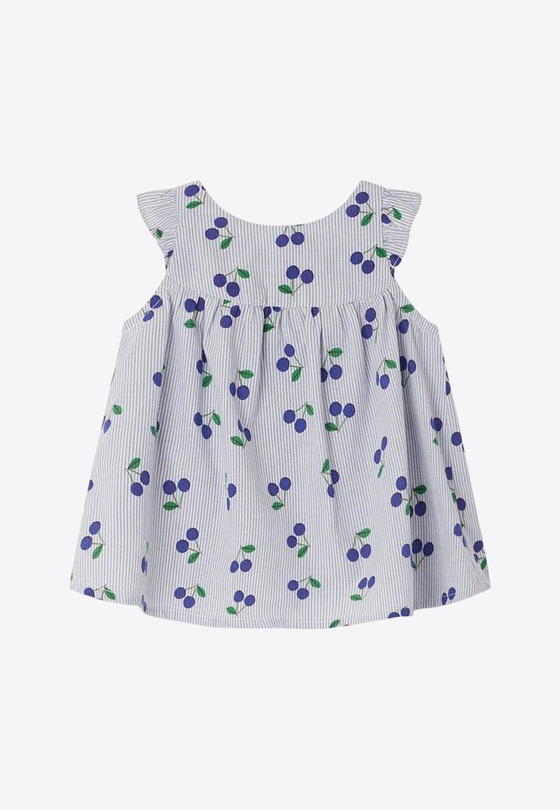 Girls Lutine Cherry Print Blouse