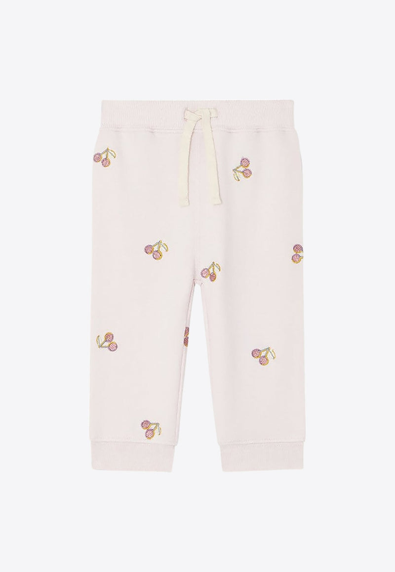 Baby Girls Bambo Logo-Embroidered Track Pants