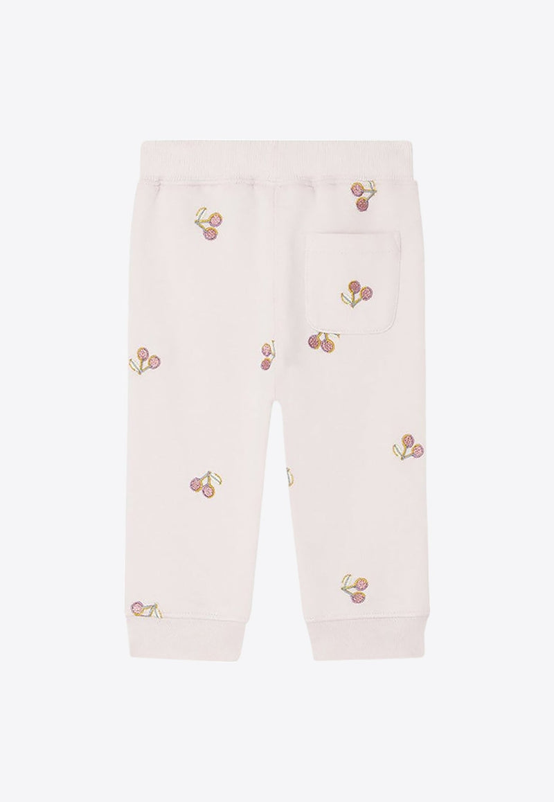 Baby Girls Bambo Logo-Embroidered Track Pants