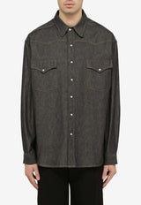 Long-Sleeved Denim Shirt