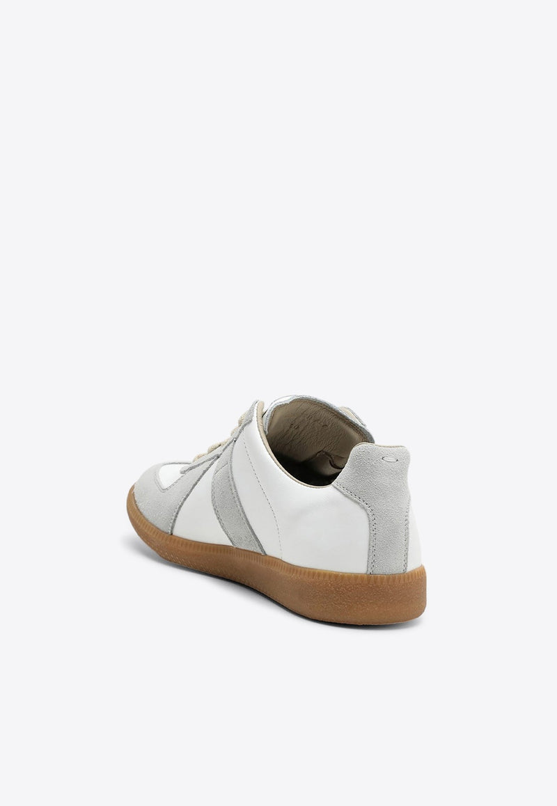 Replica Leather and Suede Sneakers