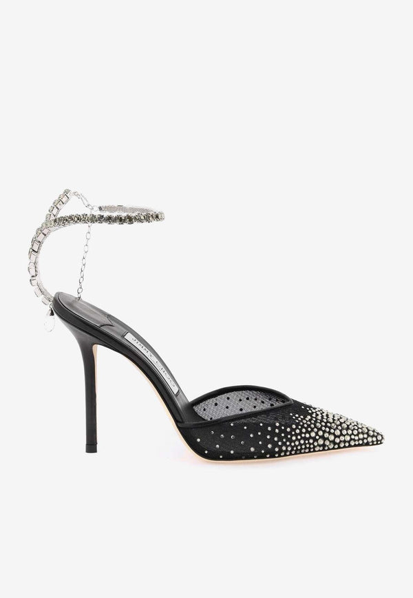 Saeda 100 Crystal Mesh Pumps