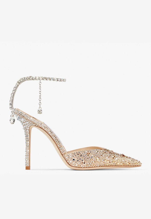 Saeda 100 Crystal-Embellished Pumps