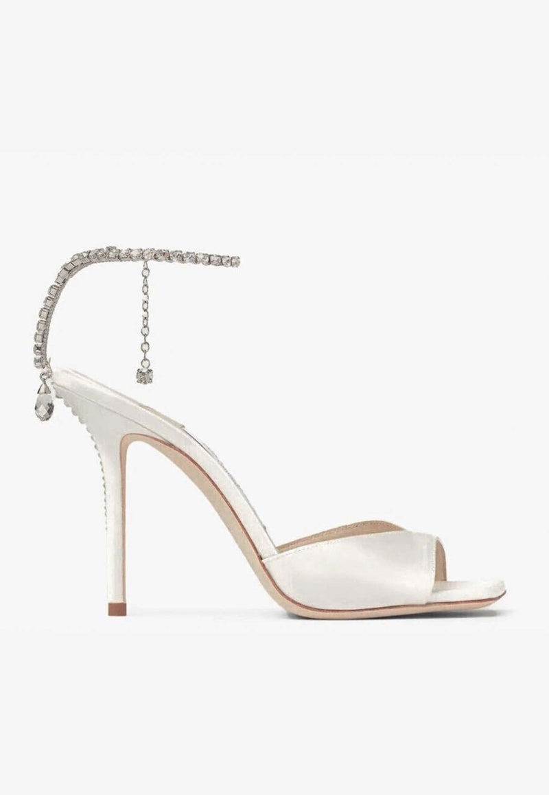 Saeda 100 Crystal-Embellished Satin Sandals