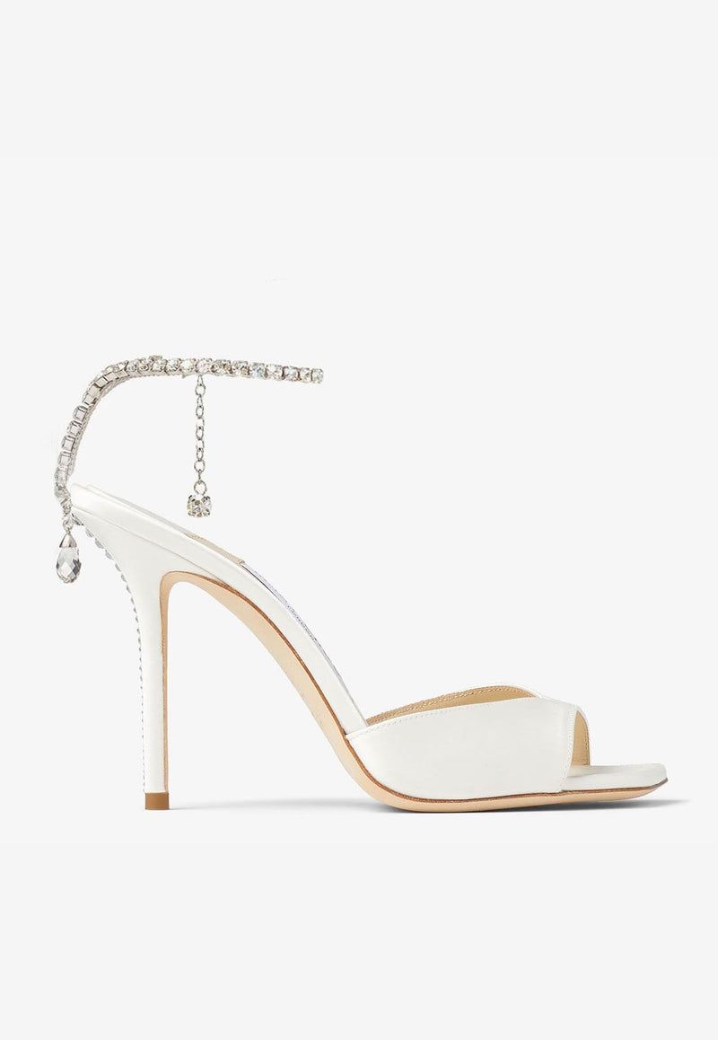 Saeda 100 Crystal-Embellished Satin Sandals