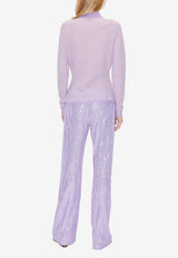 Markus Sequined Straight-Leg Pants