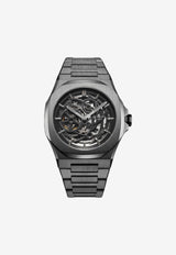 Stainless Steel Skeleton Watch