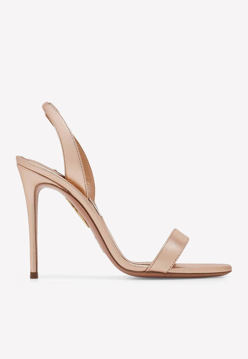 So Nude 105 Slingback Sandals in Metallic Leather